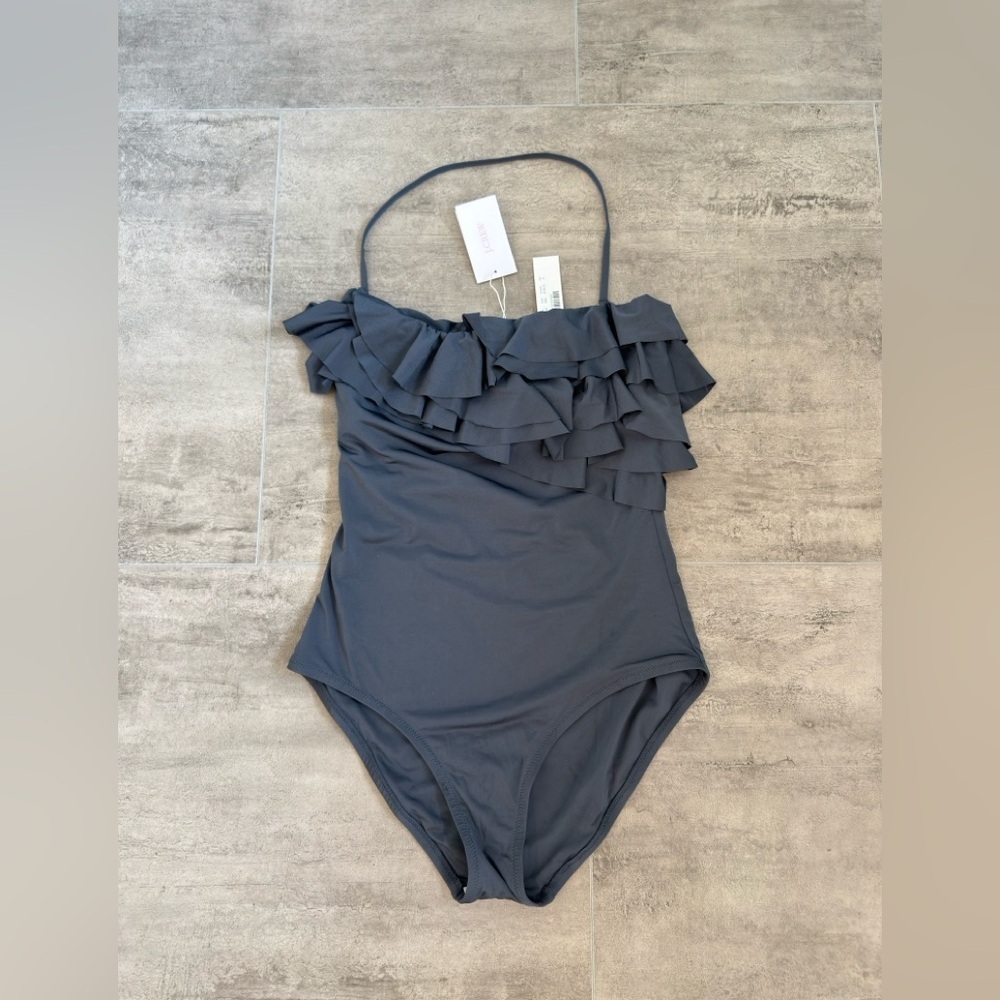 J.Grew Jersey Lomellina Grey One-Piece Swimsuit Size 8 NWT - Picture 3 of 15